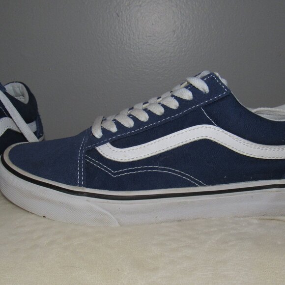 OLD SKOOL ROYAL BLUE VANS SNEAKERS-FABRIC & BRUSHED SUEDE-M-7.5 W-9-SKATE-PARTY - Picture 3 of 11